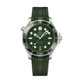 Omega Seamaster Diver 300M 42mm Watch - Green on Rubber Strap