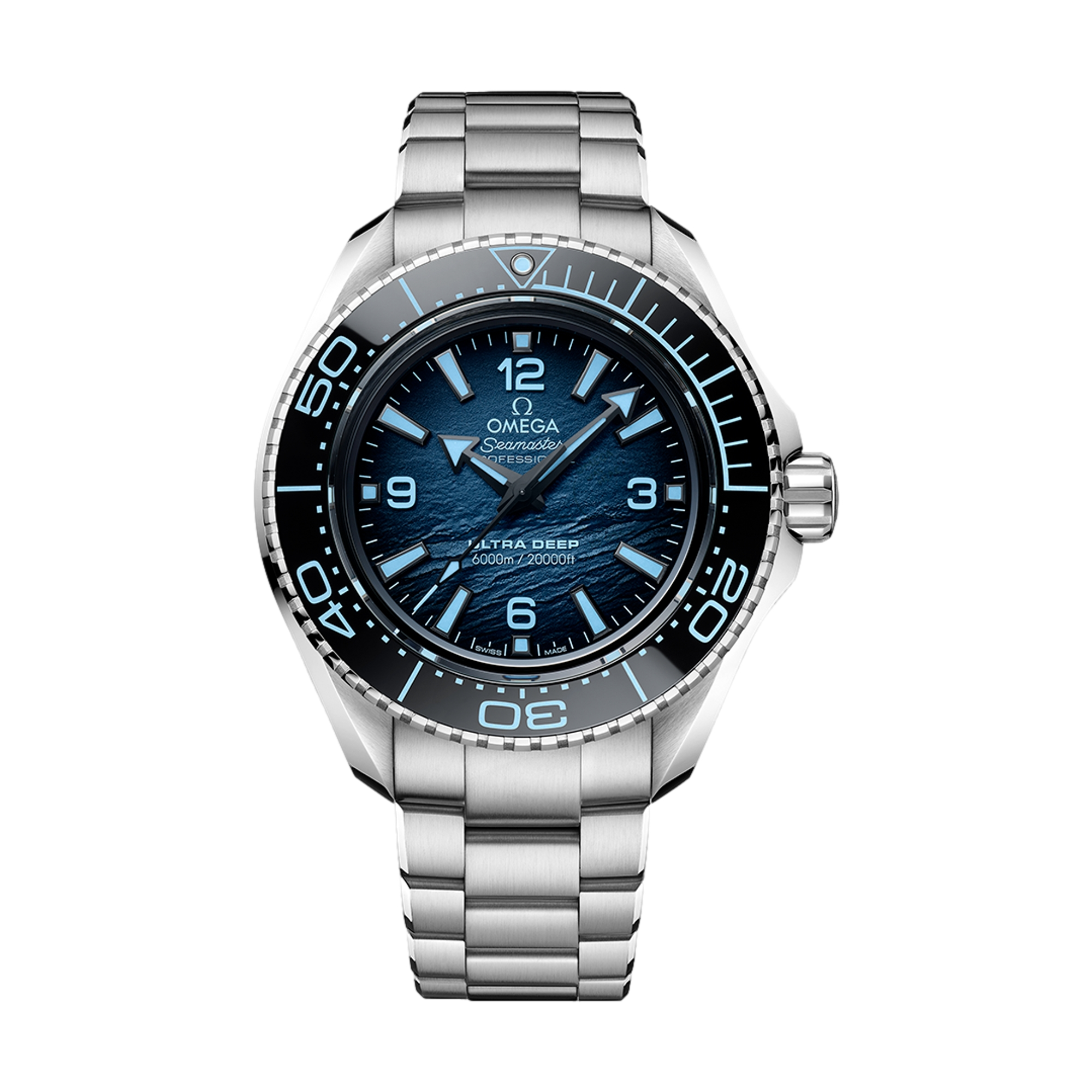 Omega Seamaster Planet Ocean Ultra Deep 6000M 45.5 mm Watch - Blue on Bracelet