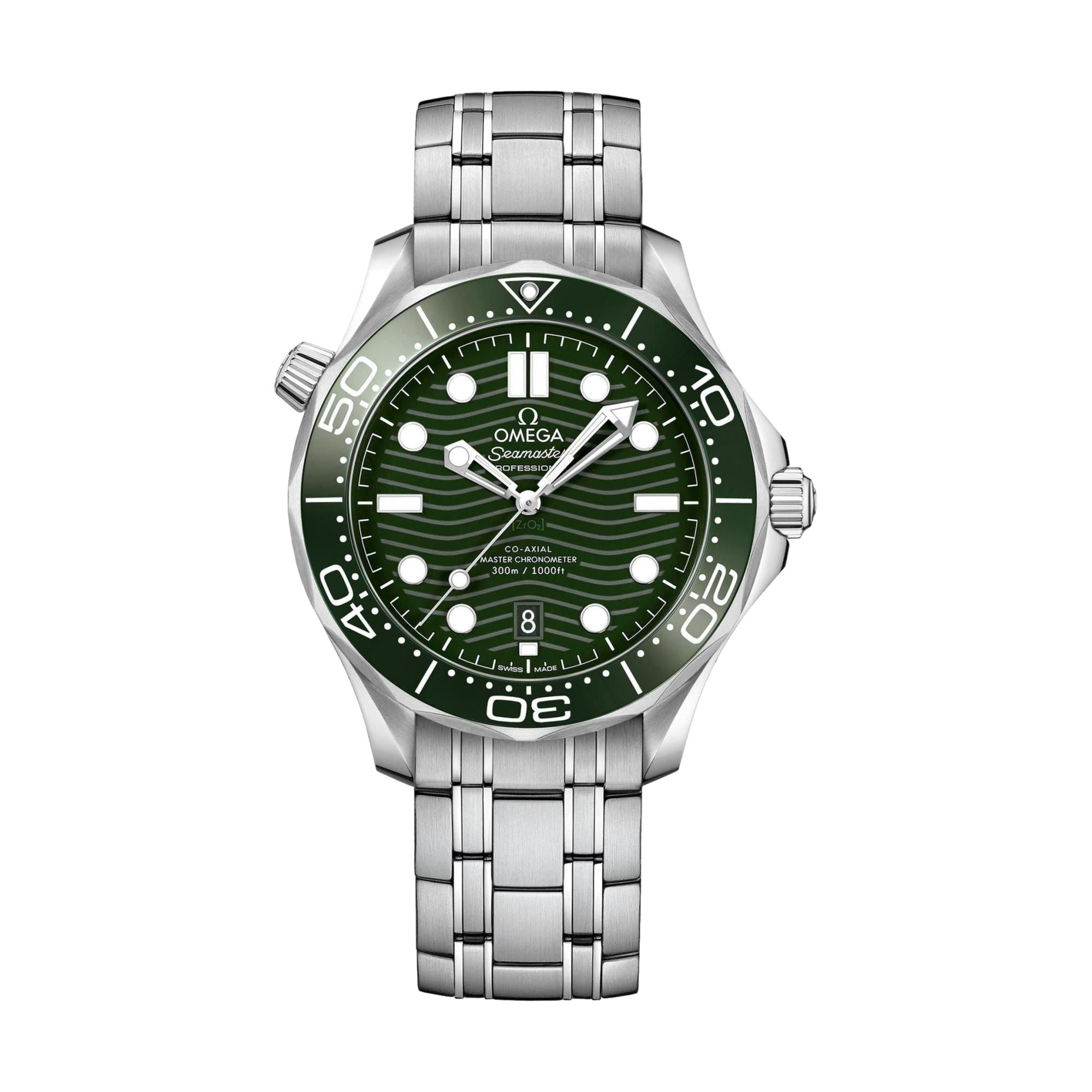 Omega Seamaster Diver 300M 42mm Watch - Green on Bracelet