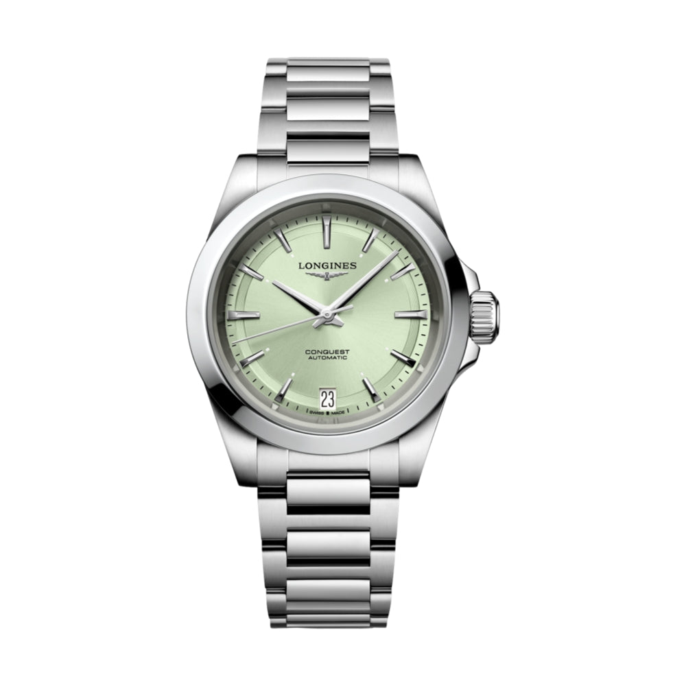 Longines Conquest 34mm Watch - Sunray Green on Bracelet